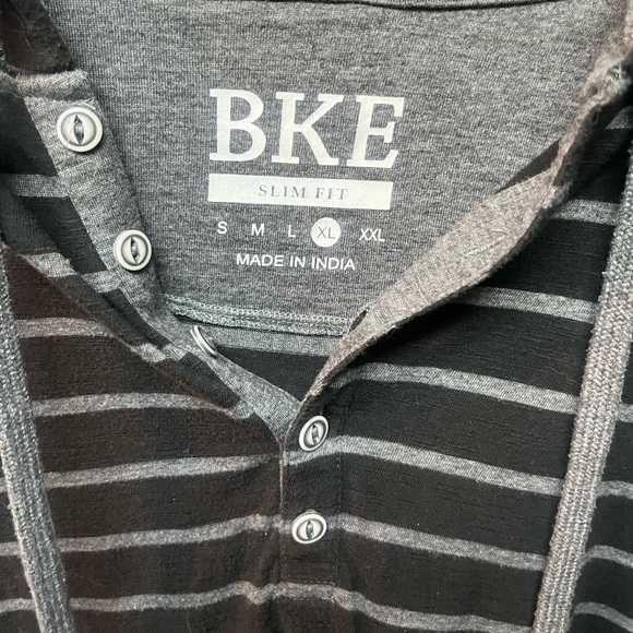 BKE Black and Gray Striped Hoodie - Picture 2 of 4